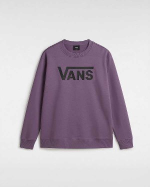 Moletom Vans Classic V Boyfriend Fit Crew Feminino Roxo | VN5021348