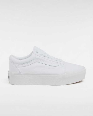 Platform Shoes Vans Old Skool Feminino Branco | VN8195237