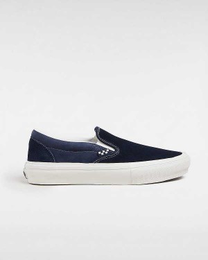 Sapatos Slip On Vans Skate Feminino Azuis | VN9831647