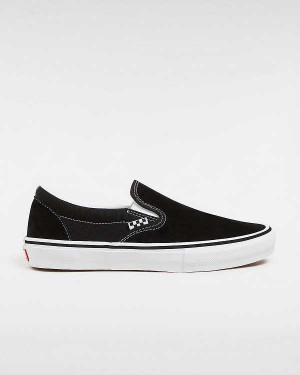 Sapatos Slip On Vans Skate Feminino Pretas | VN8436102