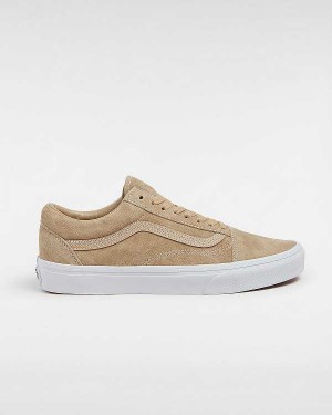 Tenis Vans Old Skool Pig Suede Feminino Bege | VN3580967