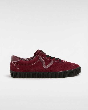 Tenis Vans Sport Low Creeper Suede Feminino Pretas Vermelhas | VN1706529
