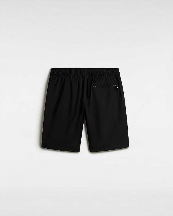 Boardshorts Vans Primary Solid Elastic Masculino Pretas | VN6035284