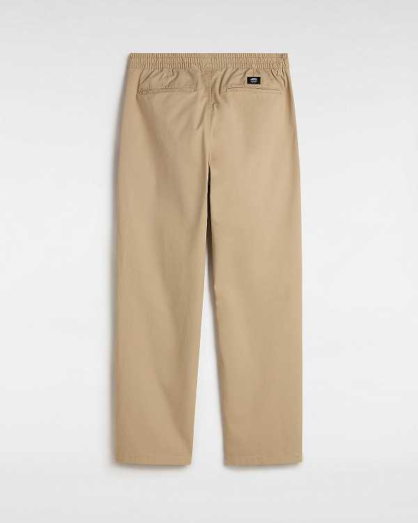 Calças Vans Range Relaxed Elastic Masculino Bege | VN5903617