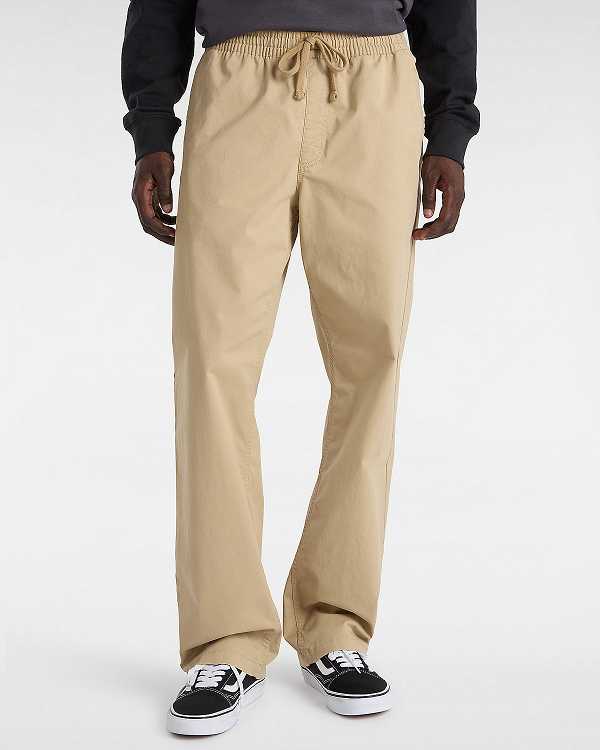 Calças Vans Range Relaxed Elastic Masculino Bege | VN5903617