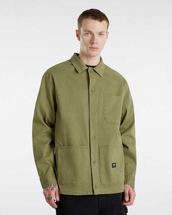 Camisas Vans Westfield Shacket Masculino Verdes | VN8312560