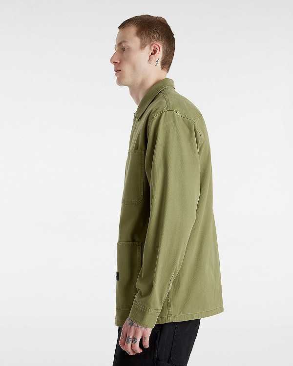 Camisas Vans Westfield Shacket Masculino Verdes | VN8312560
