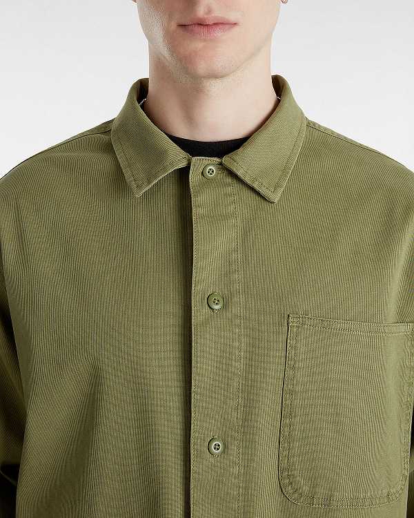 Camisas Vans Westfield Shacket Masculino Verdes | VN8312560