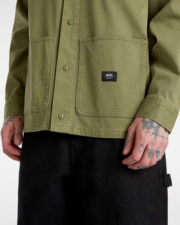 Camisas Vans Westfield Shacket Masculino Verdes | VN8312560