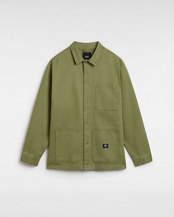 Camisas Vans Westfield Shacket Masculino Verdes | VN8312560