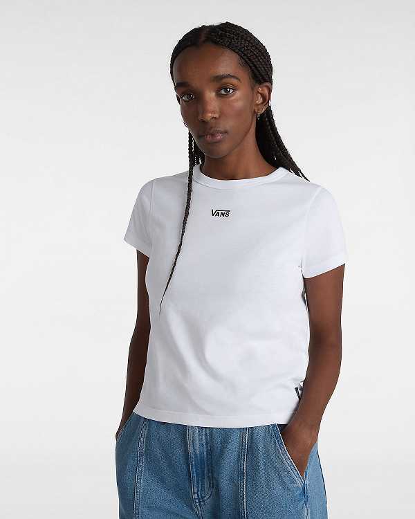 Camiseta Vans Basic mini Feminino Branco | VN4839026