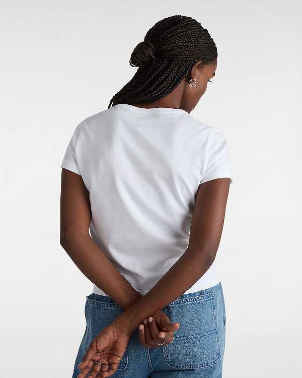 Camiseta Vans Basic mini Feminino Branco | VN4839026