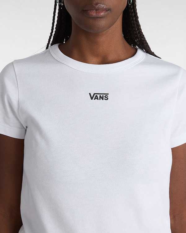 Camiseta Vans Basic mini Feminino Branco | VN4839026