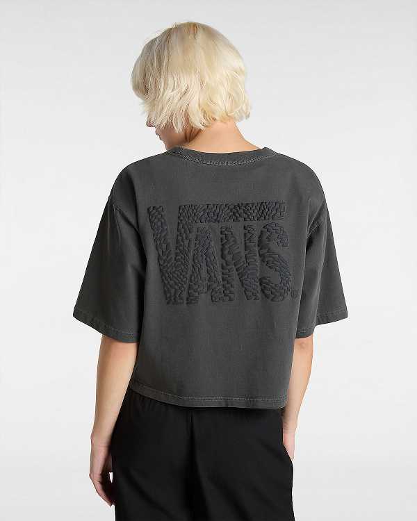 Camiseta Vans MTE Trail Boxy Feminino Pretas | VN9308645