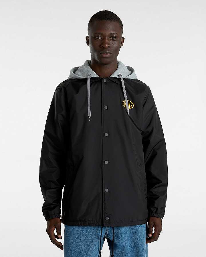 Casaco Vans Riley II Coach Masculino Pretas | VN4725031