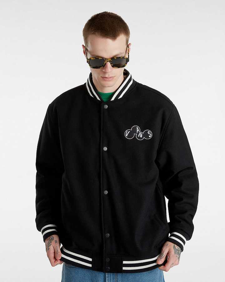 Casaco Vans Scuttle Baseball Masculino Pretas | VN9420876