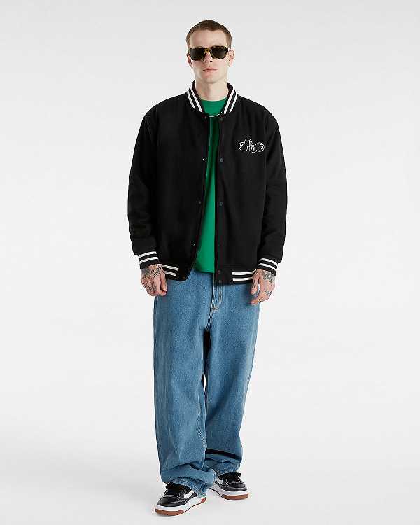 Casaco Vans Scuttle Baseball Masculino Pretas | VN9420876