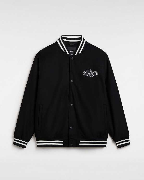 Casaco Vans Scuttle Baseball Masculino Pretas | VN9420876