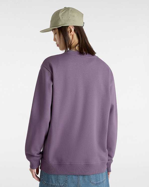 Moletom Vans Classic V Boyfriend Fit Crew Feminino Roxo | VN5021348
