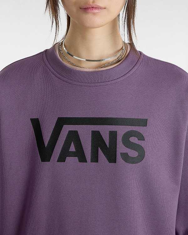 Moletom Vans Classic V Boyfriend Fit Crew Feminino Roxo | VN5021348