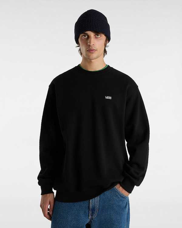 Moletom Vans Left Chest Embroidered Logo Masculino Pretas | VN3986254