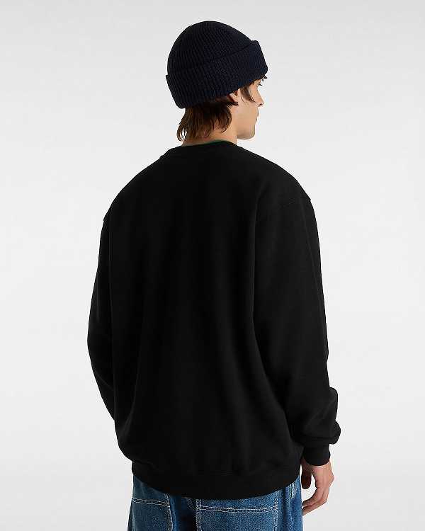 Moletom Vans Left Chest Embroidered Logo Masculino Pretas | VN3986254