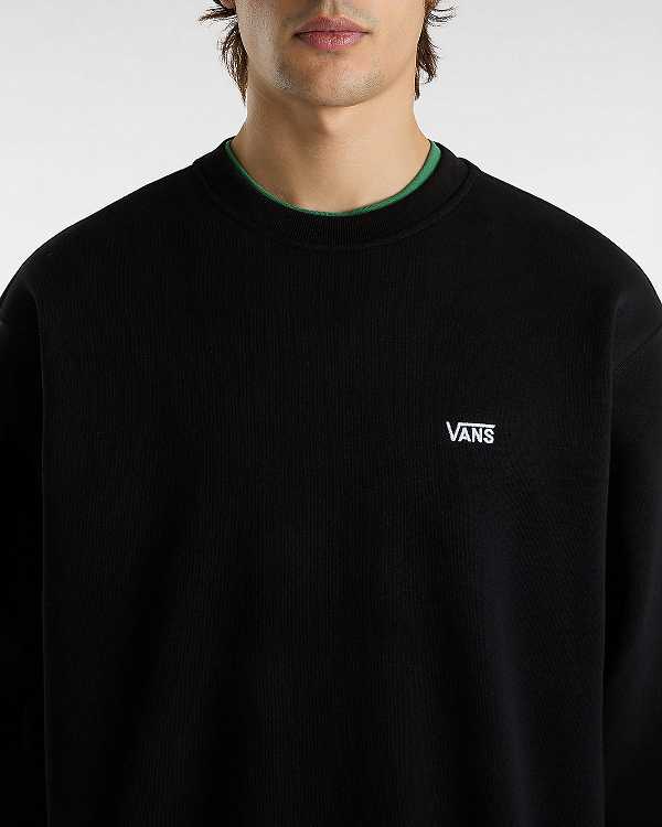 Moletom Vans Left Chest Embroidered Logo Masculino Pretas | VN3986254