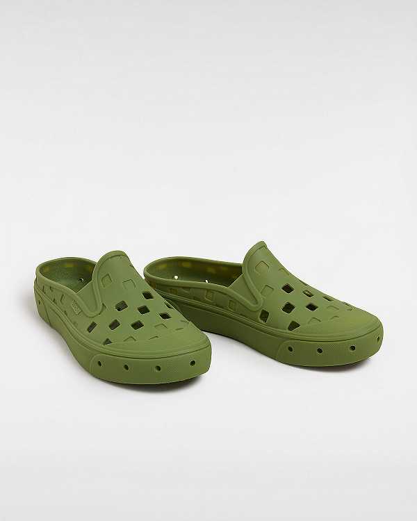Mules Vans MTE Slip-On TRK Masculino Verdes | VN9413560
