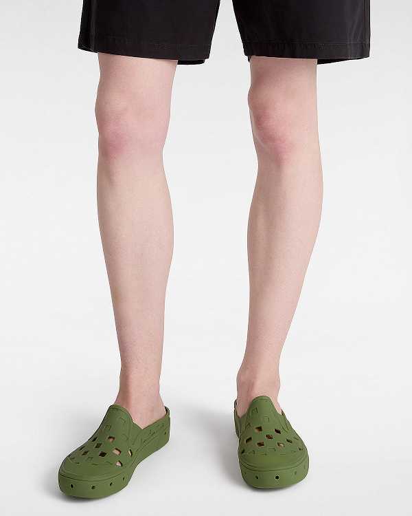 Mules Vans MTE Slip-On TRK Masculino Verdes | VN9413560
