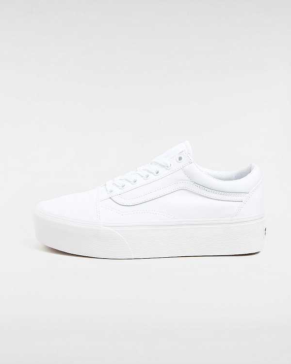 Platform Shoes Vans Old Skool Feminino Branco | VN8195237
