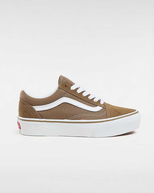 Platform Shoes Vans Old Skool Feminino Marrom | VN7583642