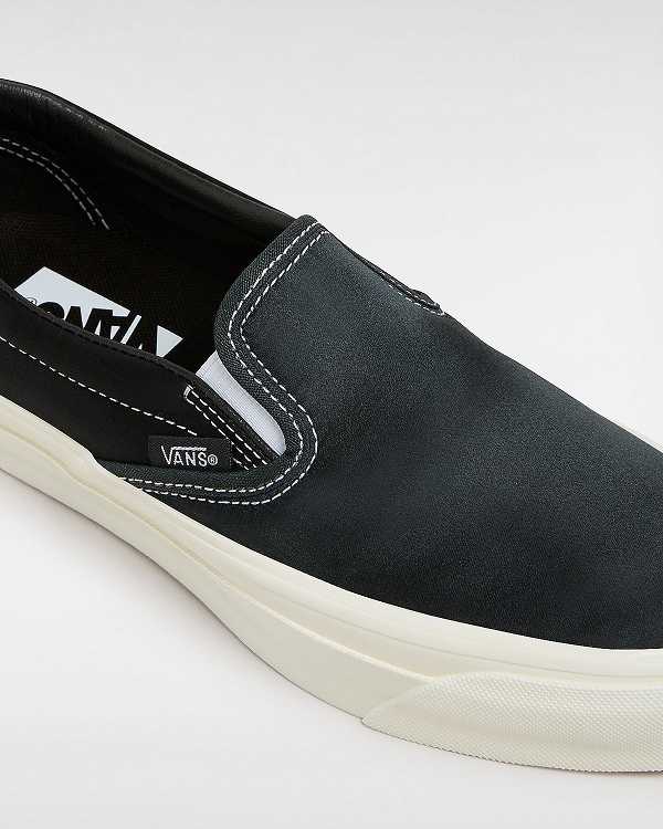 Sapatos Slip On Vans Premium 98 Satin Feminino Pretas | VN9082654