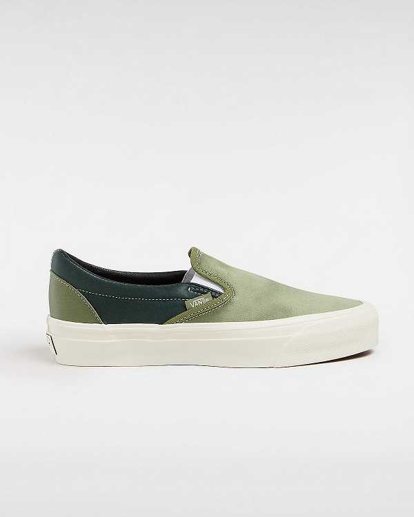 Sapatos Slip On Vans Premium 98 Satin Feminino Verdes | VN8236597