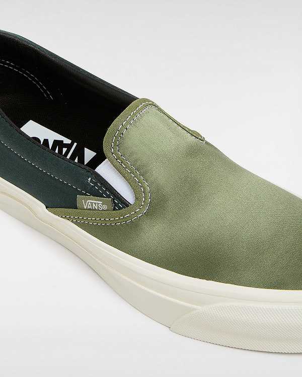 Sapatos Slip On Vans Premium 98 Satin Masculino Verdes | VN5619482
