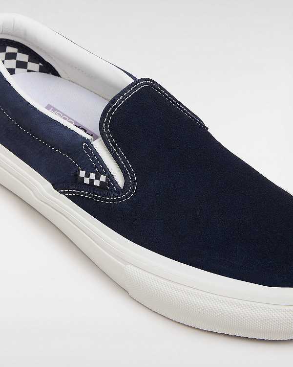 Sapatos Slip On Vans Skate Feminino Azuis | VN9831647