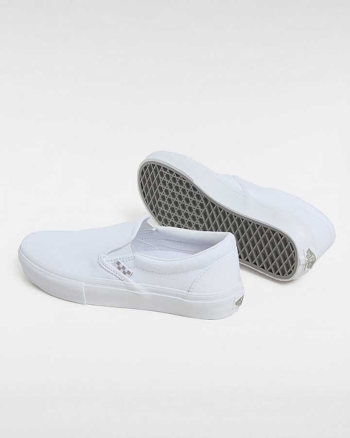 Sapatos Slip On Vans Skate Feminino Branco | VN2538609