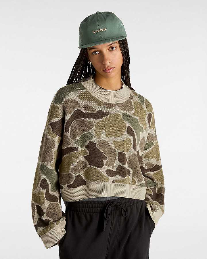 Suéter Vans Cammile Camo Feminino Marrom | VN4610359