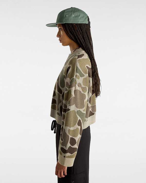 Suéter Vans Cammile Camo Feminino Marrom | VN4610359
