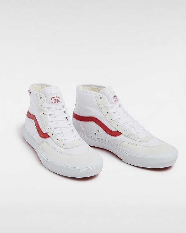 Tenis Skate Vans Crockett High Masculino Branco Bege | VN4370681