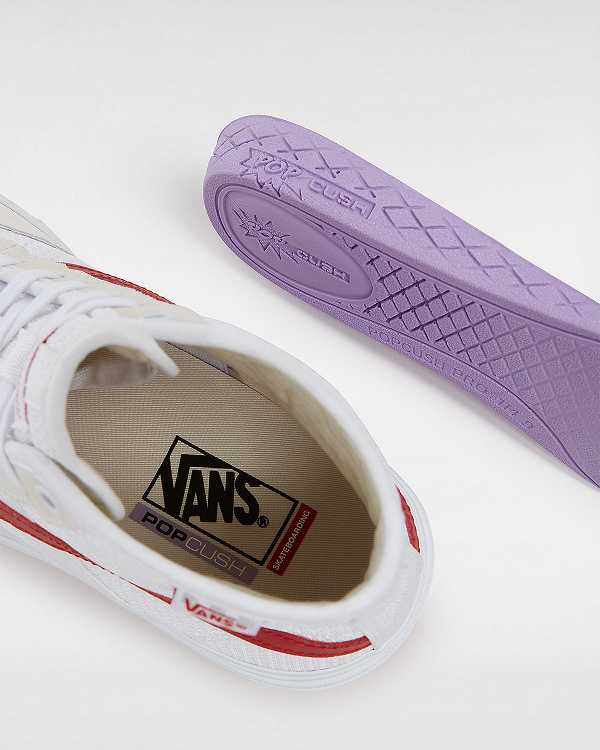 Tenis Skate Vans Crockett High Masculino Branco Bege | VN4370681