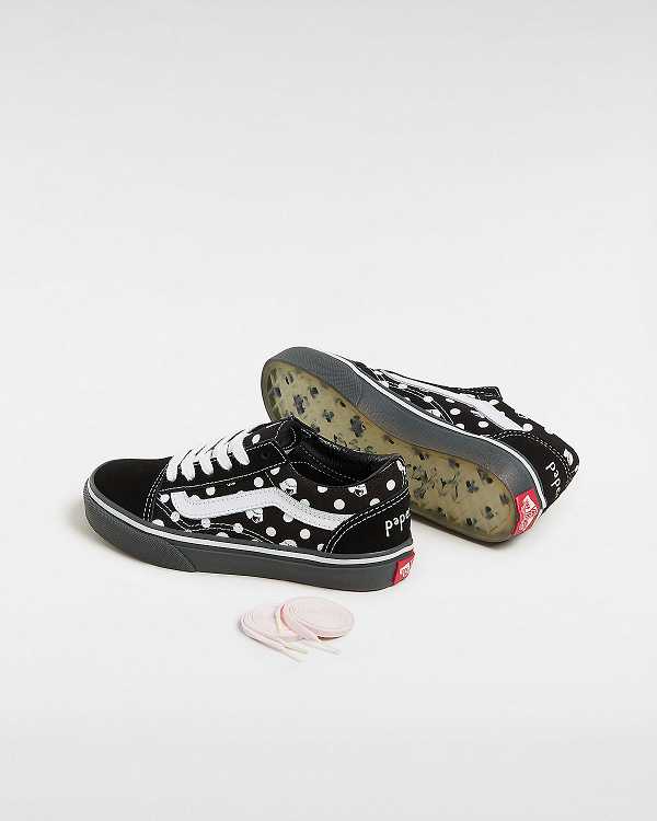 Tenis Vans Vans X Papergirl Old Skool (4-8 Years) Criança Pretas | VN0587962