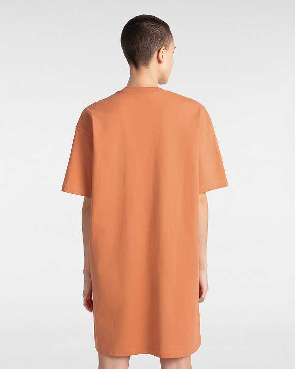 Vestido Vans Center Vee Tee Feminino Laranja | VN0639714