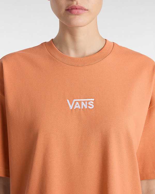 Vestido Vans Center Vee Tee Feminino Laranja | VN0639714