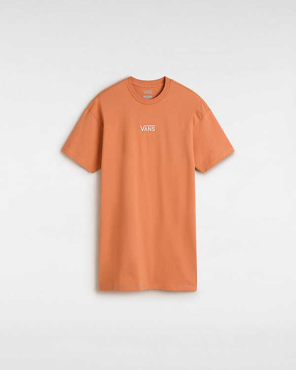 Vestido Vans Center Vee Tee Feminino Laranja | VN0639714